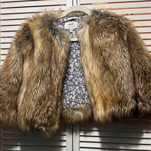 Ruum Kids Faux Fur Cape - Brown